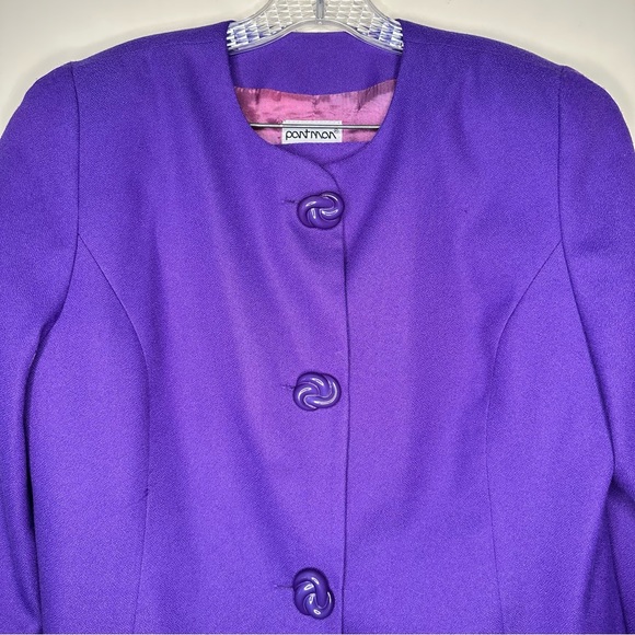 Vintage Women’s Purple Blazer Jacket size 14 - Picture 2 of 11